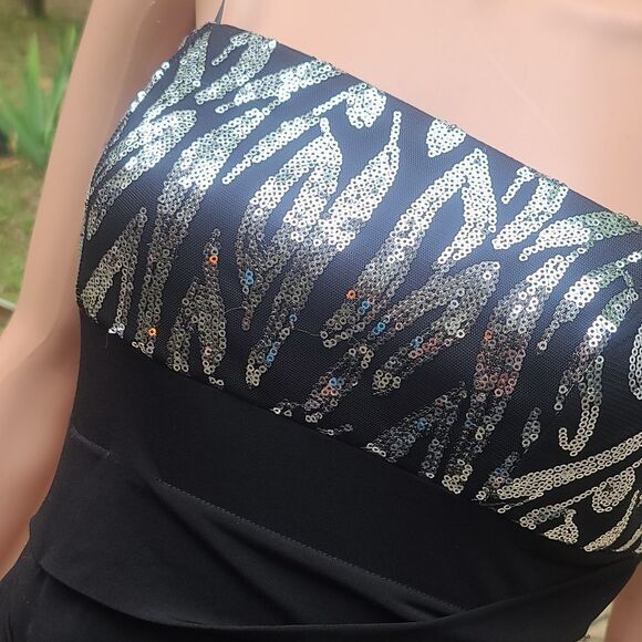 Sequins ZEBRA Cocktail Dress - Picture 4 of 8